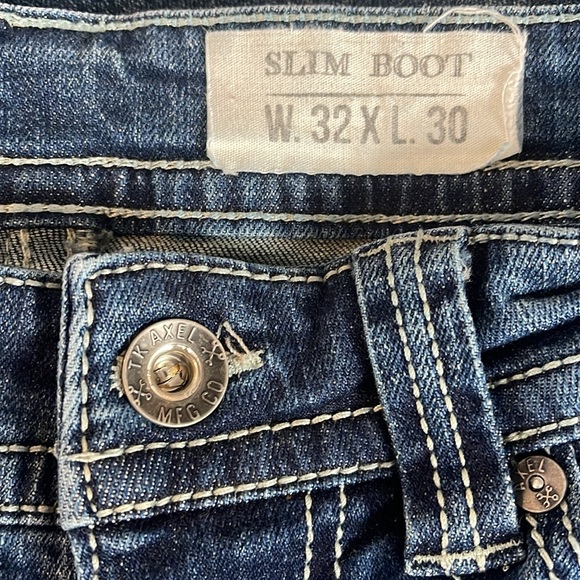 TK Axel Mens Slim Boot Jeans Size 32x30 - Picture 3 of 10